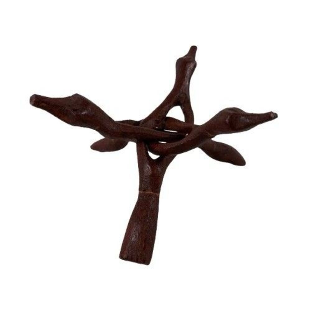 VTG Folding Tripod Cobra Stand Wood Holder Hand Carved Plant Stand Decor Display